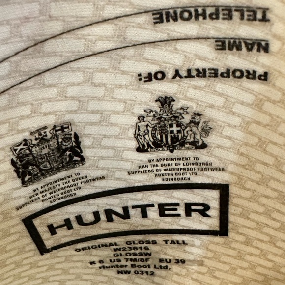 Hunter Original Tall Rain Boots Womens US Size 7M/8F - Picture 16 of 17